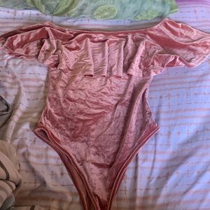 Velvet body suit